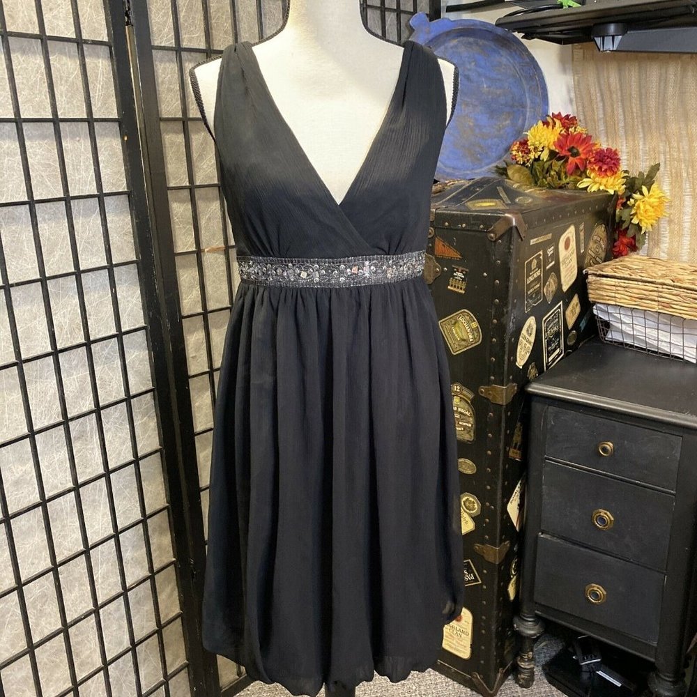 - Van Heusen Beaded Black Sleeveless Cocktail Dress